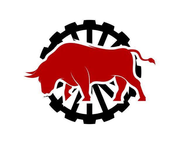 cart wheel with bull inside