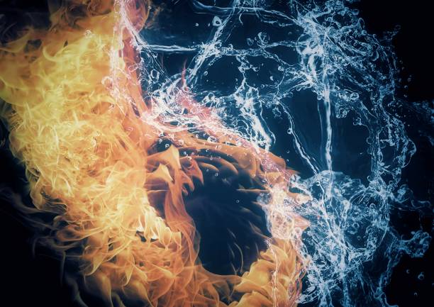istock 3d illustration of a vortex with fire flames and water combined 1444616245