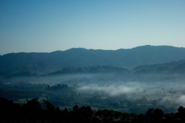 istock Layers of mountain, fog. 1444626413
