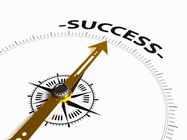 istock Compass points to success. concept of planning for success 1444631572