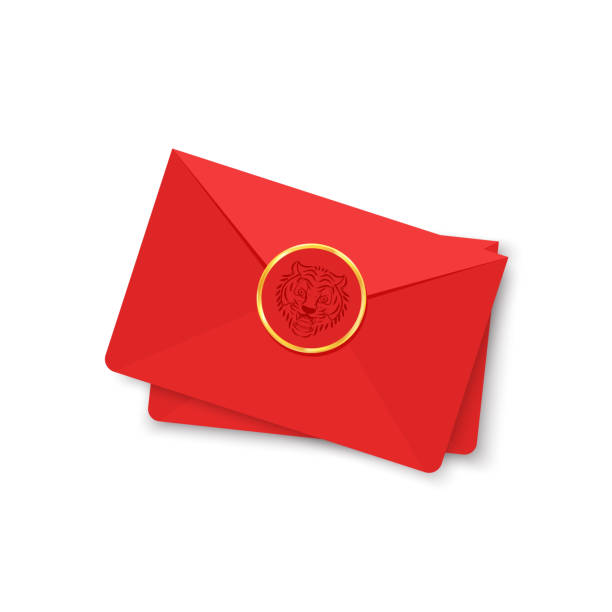 istock Chinese reward. Red paper pack. Envelope vector. Year of the Tiger. Red pack. zodiac. A red envelope containing money for children during the Chinese New Year. 1444643367