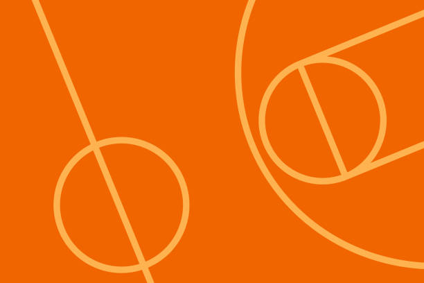 ilustraciones, imágenes clip art, dibujos animados e iconos de stock de fondo gráfico vectorial cancha de baloncesto no hay personas para fondo - basketball