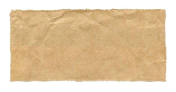 istock Blank brown paper background isolated on white 1444656069