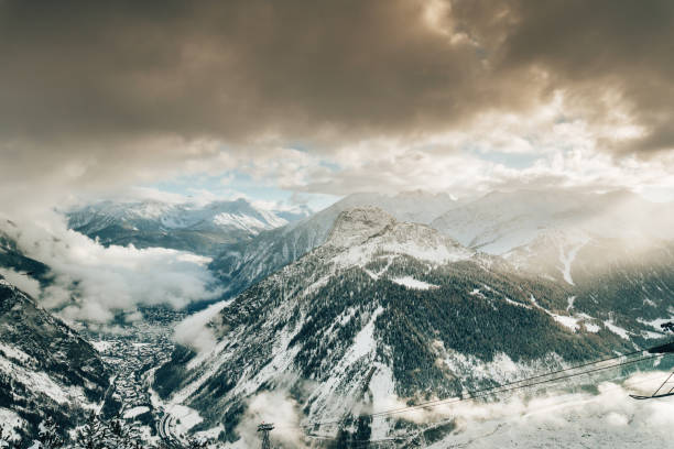 courmayeur aerial view