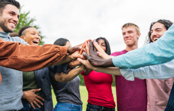 istock Group of young activists encouraging each other to expressing their concerns about climate changes. 1444674627