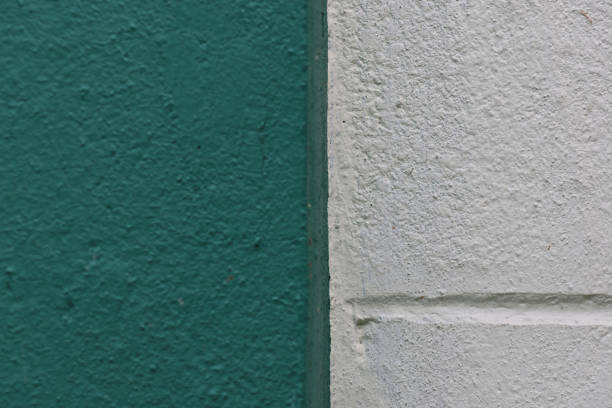 istock The concrete wall decorated with two tone background 1444682537