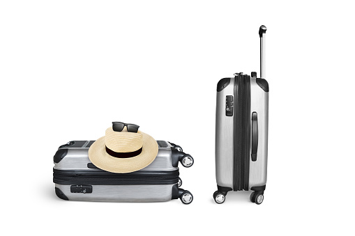 isolated suitcase on a white background.  3d illustration  3d rendering
