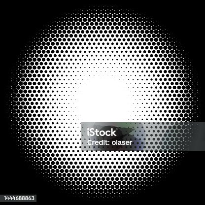 istock Radial size gradient from white to black 1444688863
