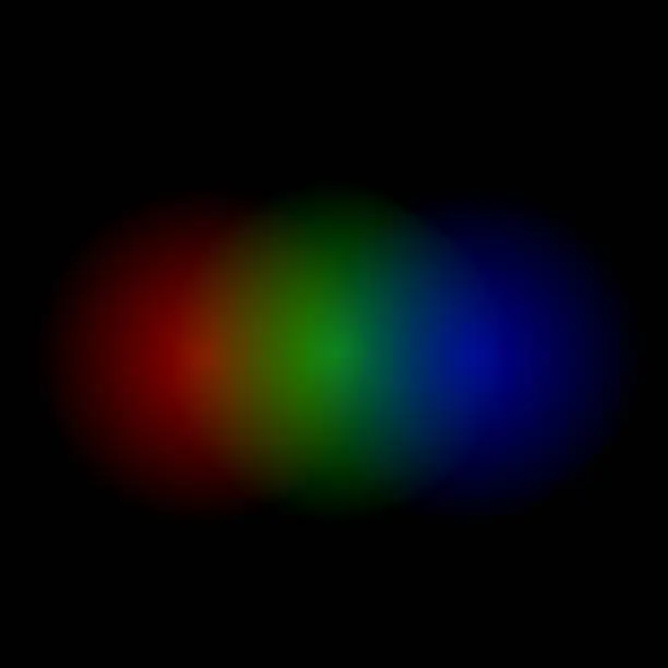 Vector illustration of Abstract blurred RGB light