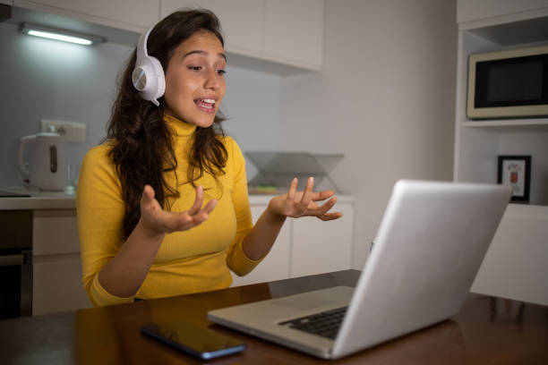 istock Young woman working from home 1444695531