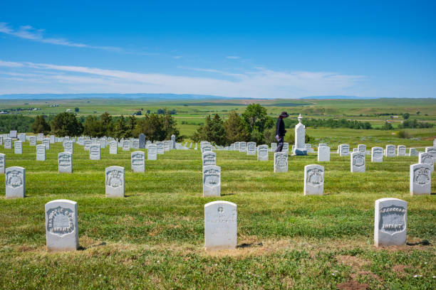 Little Bighorn Battlefield, National Monument,  A Place of Reflection stock photo