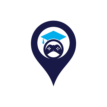 Game Map Log Game Education Map Pin Shape Concept Vector Logo Design Stock ...