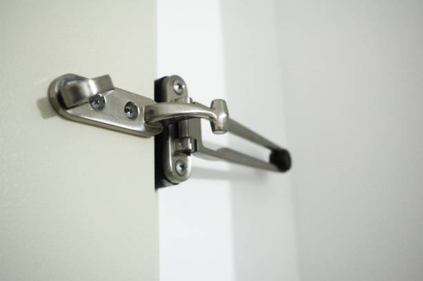istock Open door latch in apartment 1444700172
