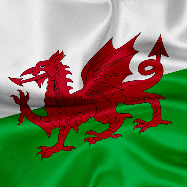 istock Flag of Wales blowing in the wind 1444704184