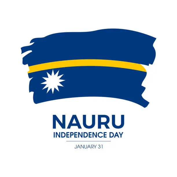 Vector illustration of Nauru Independence Day vector