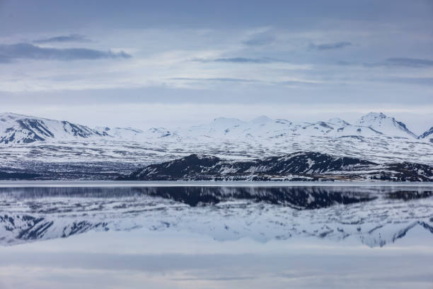 view on Thingvallavatn Lake, the largest natural lake in Iceland stock photo