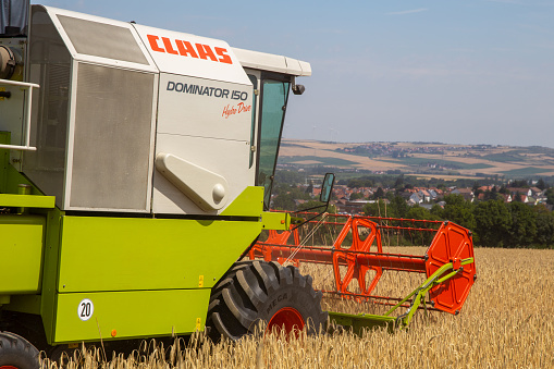 Grain harvest in the district of Bad Duerkheim (Rhineland-Palatinate, Germany, July 14, 2022)