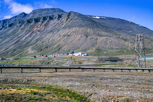 Pipeline in Longyearbyen at Svalbard