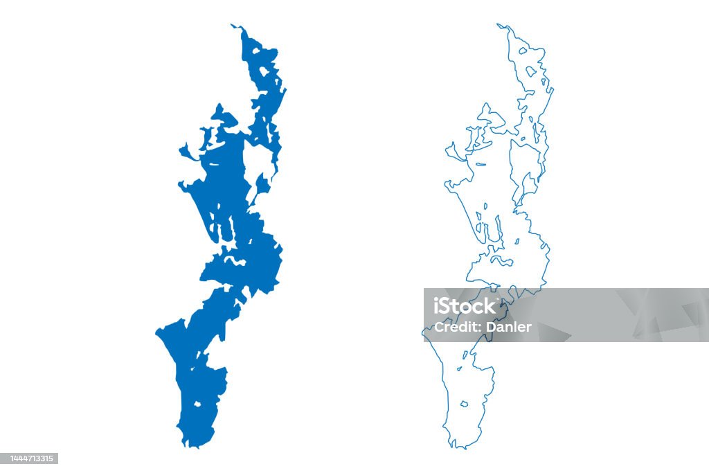 Lovozerosee Karte Vektorillustration Kritzeleienskizze Luujärvi Karte