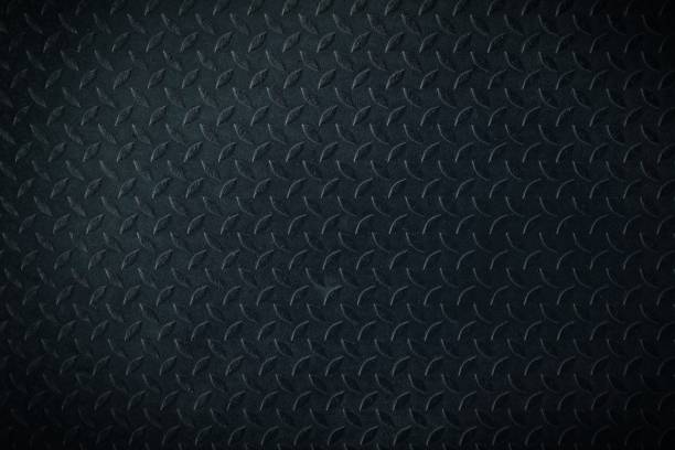 istock Black Metal Diamond Plate Texture Background. 1444718677