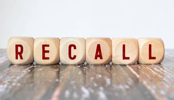 istock Wooden Blocks with the text: Recall, business concept 1444720021