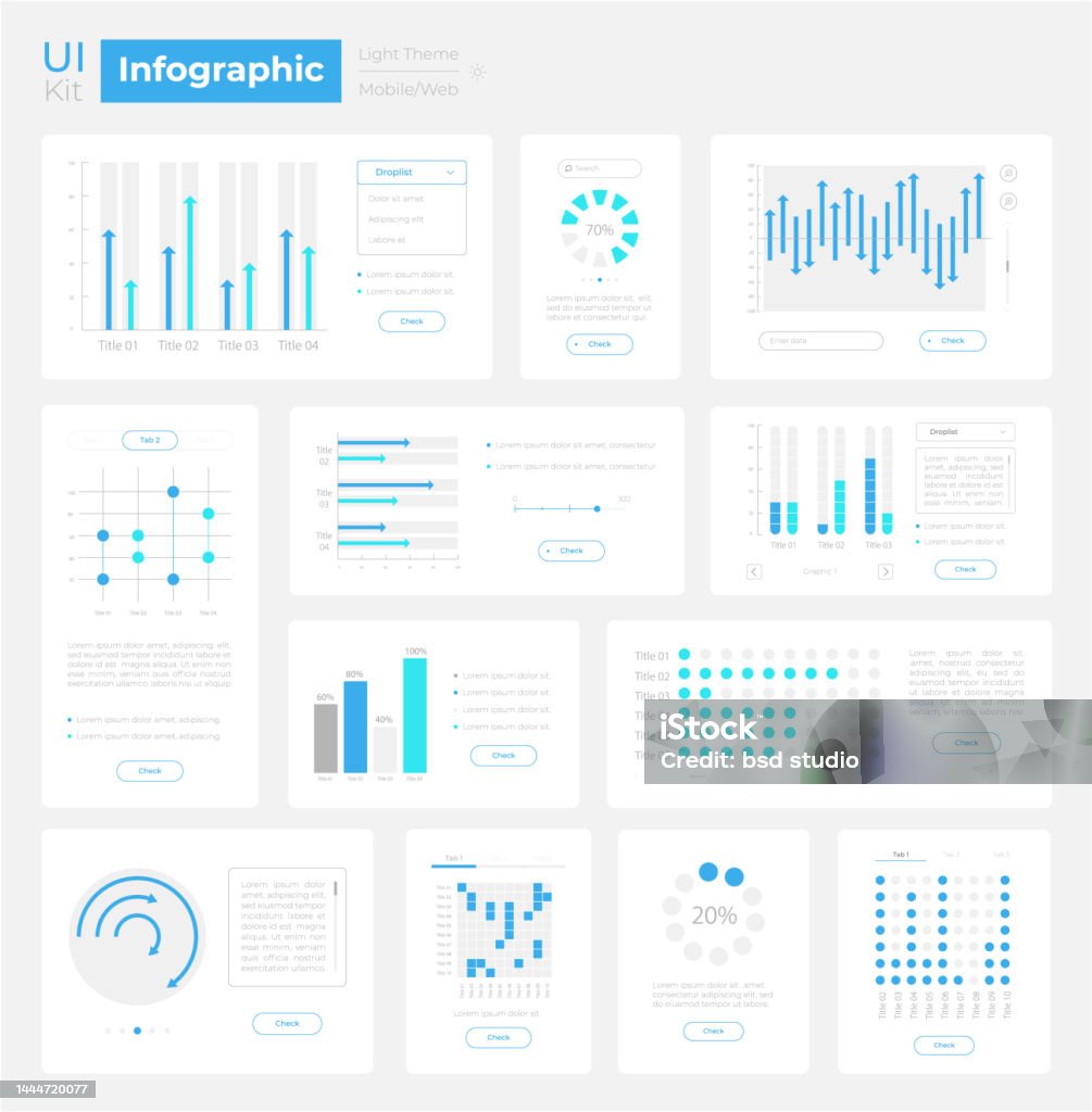 Visualization Ui Part Infographic Visualization Ui Elements Kit Stock Illustration - Download ...