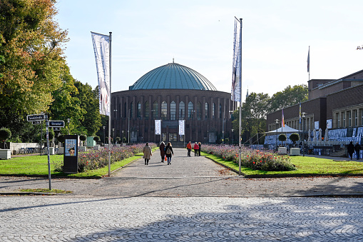 Düsseldorf, Germany, October 11, 2022 - The Tonhalle in Düsseldorf seen from the cour d'honneur.