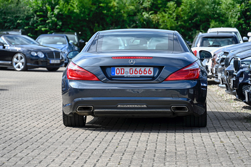 Bad Oldesloe, Germany, September 4, 2022 - Mercedes Benz SL 500 Roadster