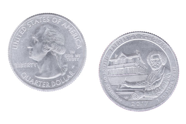 Plastic Toy Penny Cut Out  on White.