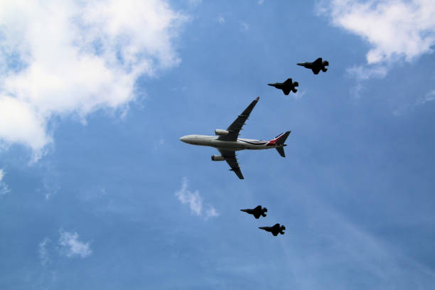 London in the UK in June 2022. The RAF Flypast to celebrate the Queens Platinum Jubilee