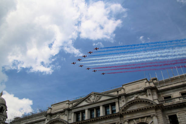 London in the UK in June 2022. The RAF Flypast to celebrate the Queens Platinum Jubilee