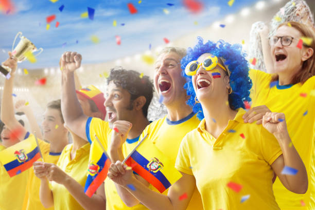 istock Ecuador football team supporter on stadium. 1444736425