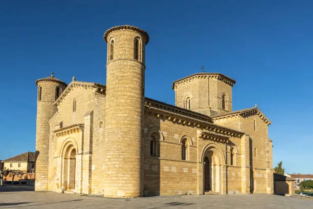 Famous Church of San Martín in Frómista, Palencia, Spain from the 11th century