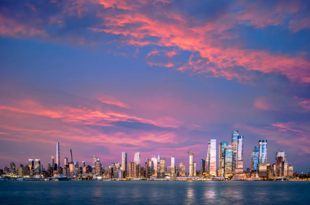 Midtown Manhattan Cityscape - Dramatic Sunset