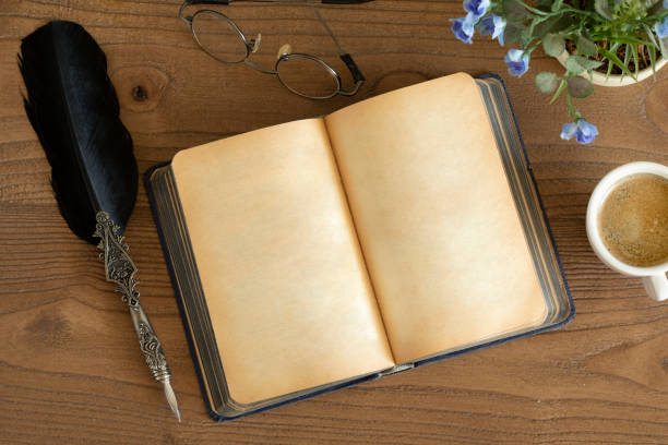 istock empty paper with coffee over wooden table 1444756760