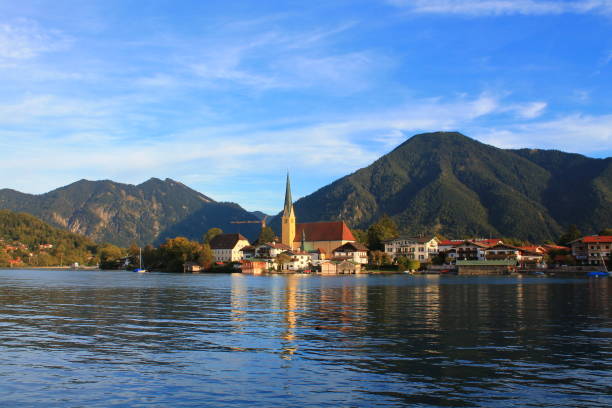 Lake Tegernsee in Bavaria, Germany, at the end of summer
