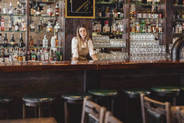 istock Depressed female owner with no customer 1444770226