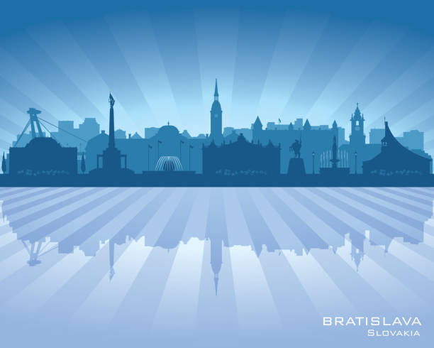 Bratislava Slovakia city skyline silhouette Bratislava Slovakia city skyline vector silhouette illustration bratislava vector stock illustrations