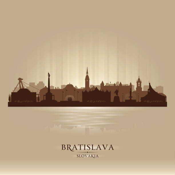 Bratislava Slovakia city skyline silhouette Bratislava Slovakia city skyline vector silhouette illustration bratislava vector stock illustrations