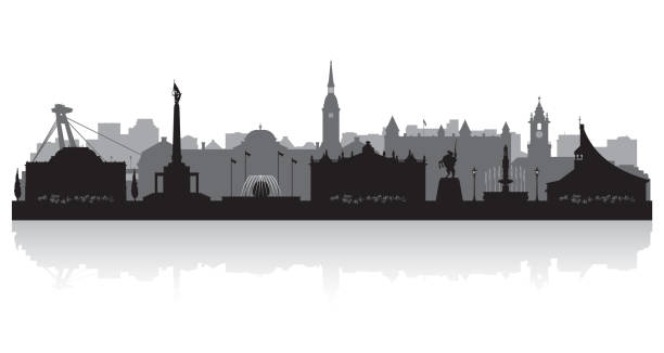 Bratislava Slovakia city skyline silhouette Bratislava Slovakia city skyline vector silhouette illustration bratislava vector stock illustrations