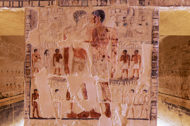 tomba dei due fratelli a saqqara. egitto. - saqqara foto e immagini stock