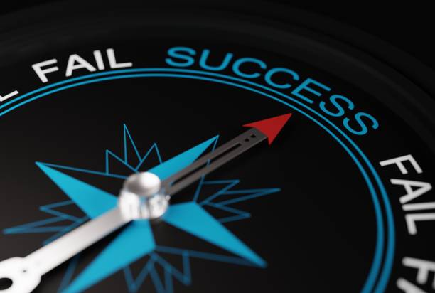 istock Compass pointing in the direction of success. 1444800388