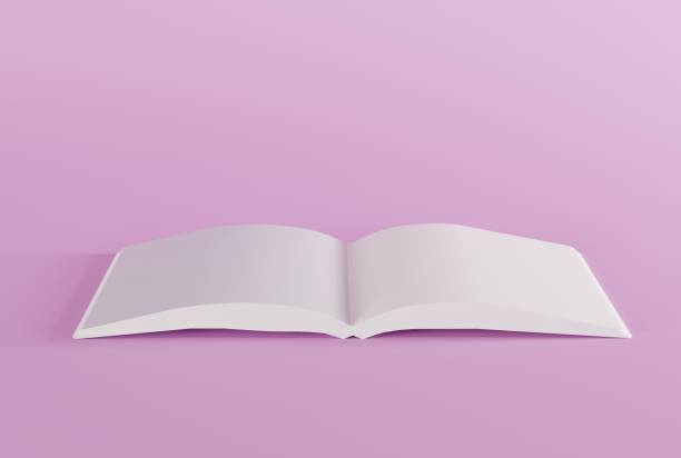 istock Open magazine with blank pages. 1444801527