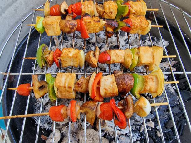 istock delicious kebabs.  Food in nature.  BBQ 1444803909