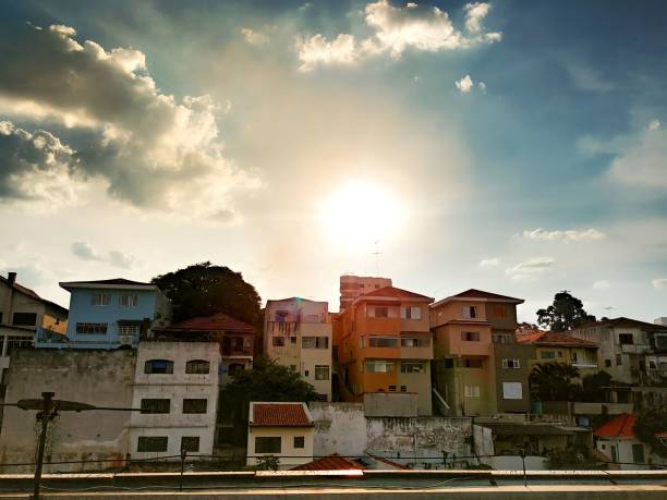 istock Late afternoon with houses in the background 1444804502