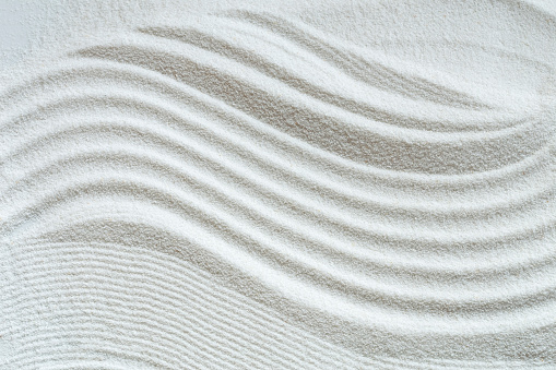 White sand with zen pattern