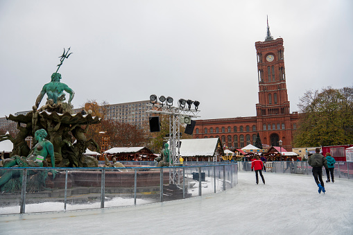 Berlin Germany on November 21, 2022 Christmas market in Alexanderplatz