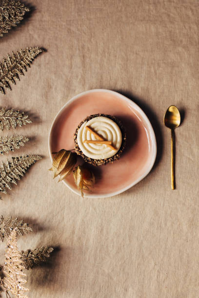 A Beautifully Arranged Christmas Cookie Served On A Ceramic Plate
