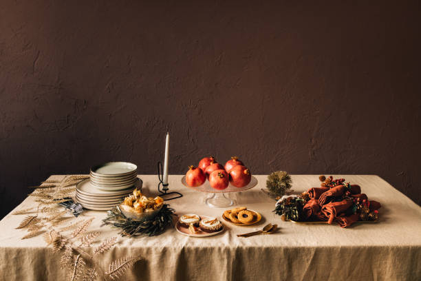 Rustic Arrangement For Christmas Dinner