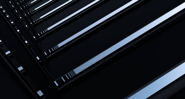 istock Abstract minimalism building. Building architectural wallpaper. Modern building design. 3D render. 1444832156